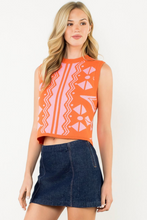 Load image into Gallery viewer, Janie Placed Print Knit Sorbet