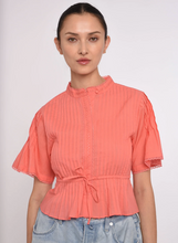 Load image into Gallery viewer, Mirra Short Sleeve Top Orange Peach