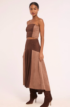 Load image into Gallery viewer, Lenore Skirt Faux Suede Mix