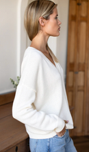 Load image into Gallery viewer, Carolyn V Neck Sweater Ivory