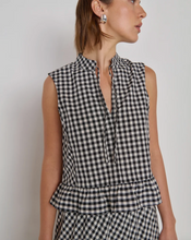 Load image into Gallery viewer, Dana Tank Black Cream Gingham