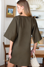Load image into Gallery viewer, Structured Dress Army Green