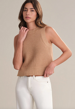 Load image into Gallery viewer, Demi High Crew Tank Camel Heather