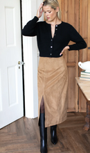 Load image into Gallery viewer, Pencil Skirt Camel Suede
