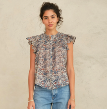 Load image into Gallery viewer, Cass Print Top Indigo Rust