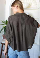 Load image into Gallery viewer, Mandarin Collar Top Moss - OS