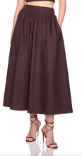 Load image into Gallery viewer, Poplin Midi Skirt Java