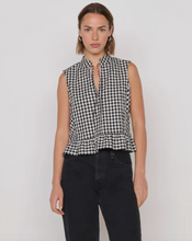 Load image into Gallery viewer, Dana Tank Black Cream Gingham