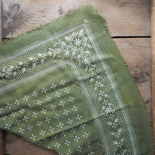Load image into Gallery viewer, Olive Green Bandana White Ink
