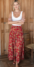 Load image into Gallery viewer, Smocked Maxi Skirt Pomp Blooms