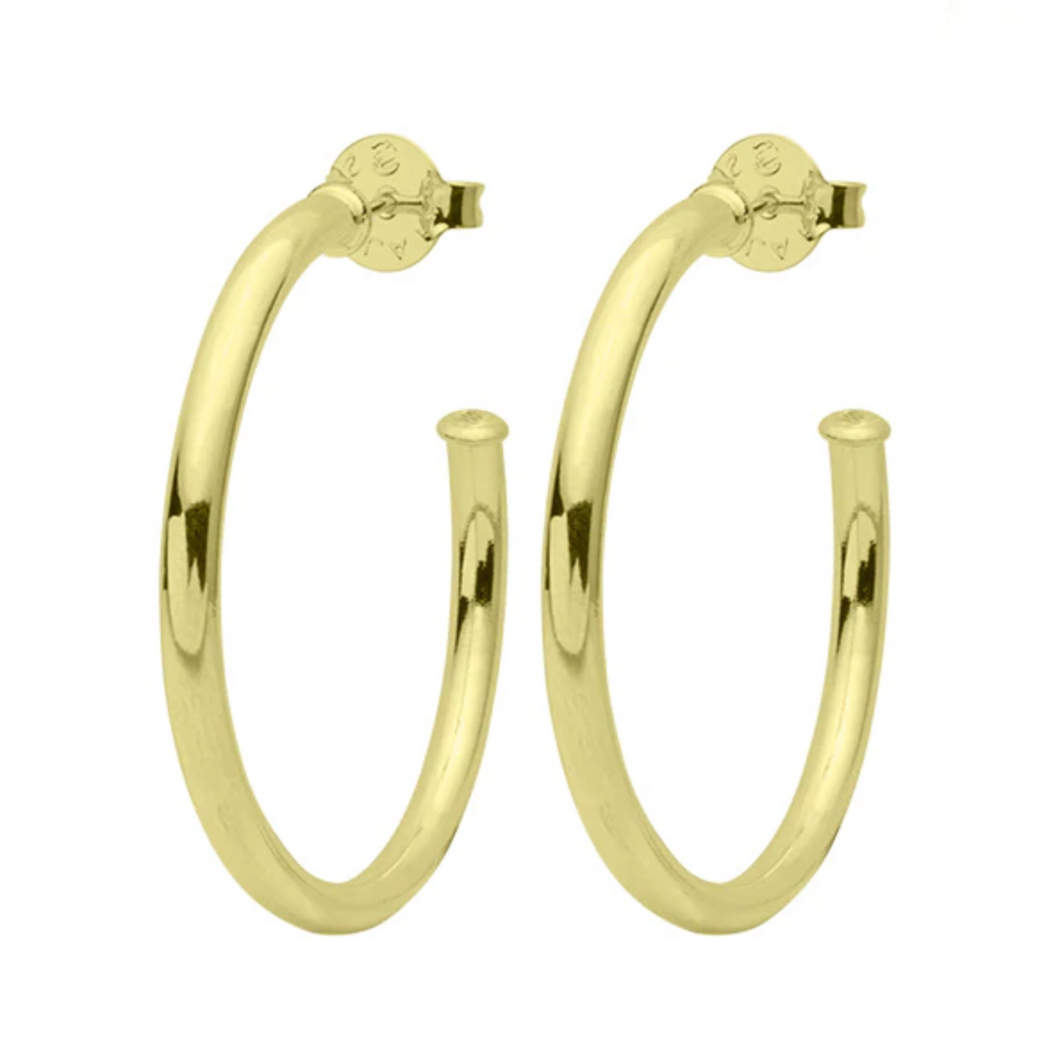 Small Evrybdy's Fave Hoops Shiny 18K