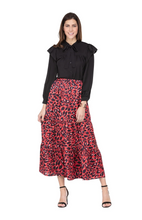 Load image into Gallery viewer, Cori Maxi Skirts Red Leo