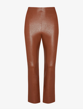 Load image into Gallery viewer, Faux Leather Cropped Flare Cocoa