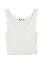 Load image into Gallery viewer, Crop Rib Tank Vintage White