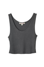 Load image into Gallery viewer, Crop Rib Tank Faded Black