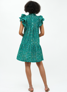 Pinutck Mini Dress Green