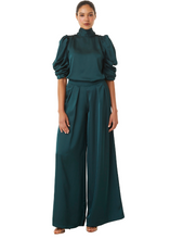 Load image into Gallery viewer, Luella Top Emerald Satin