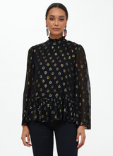 Load image into Gallery viewer, Peplum Blouse Black