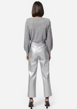 Load image into Gallery viewer, Hanie Vegan Leather Pant Silver