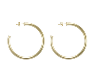 Small Evrybd's Fave Hoops Brushed Gold