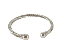 Load image into Gallery viewer, Carsen Rope Cuff Silver
