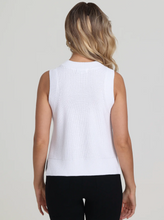 Load image into Gallery viewer, Demi High Cew Neck Tank White