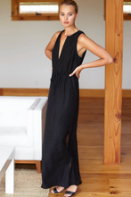 Load image into Gallery viewer, Grecian Keyhole Dress Black