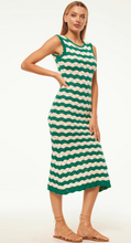 Load image into Gallery viewer, Rosalba Dress Emerald Stripe
