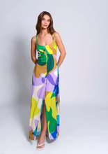 Load image into Gallery viewer, Valente Dress Pop Green Geo